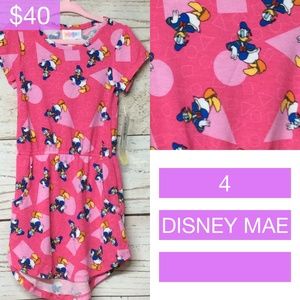 LuLaRoe Disney Donald Duck Mae Dress Size 4 NWT